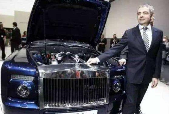 憨豆先生的座驾，全球唯一配V16引擎的劳斯莱斯，高达2000万英镑